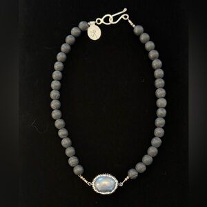 NWOT Soapstone Beaded Necklace with Faux Pearl